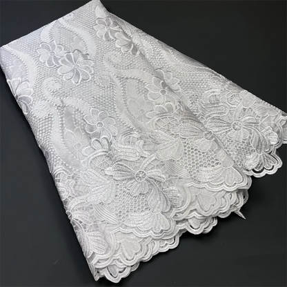 alalar | Luxury French Tulle Lace Fabric – 5 Yards African Wedding Embroidery Lace