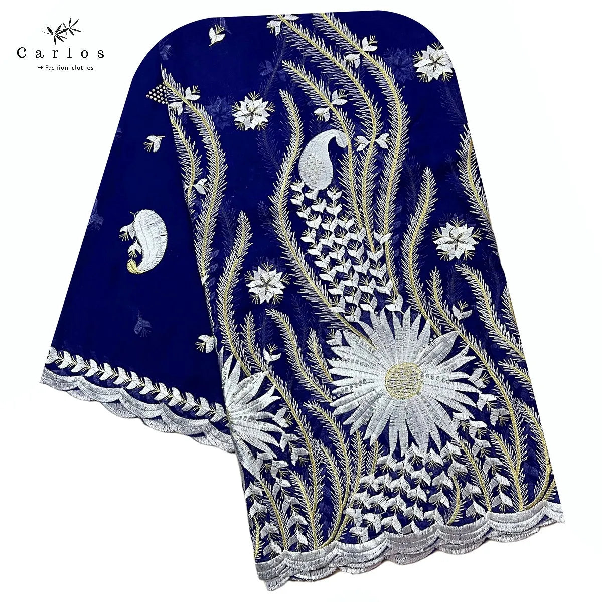 alalar- Turban Embroidery Soft Dubai Cotton Scarf-استيراد دبي