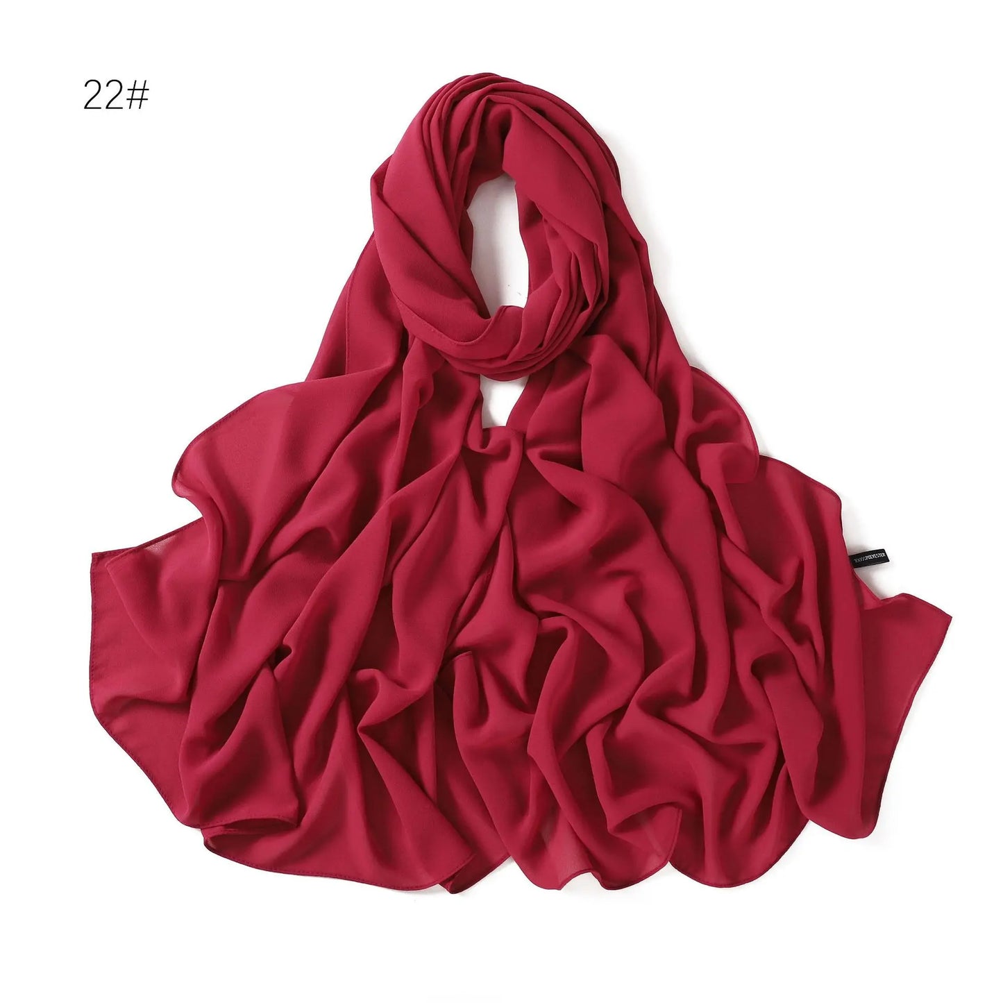 alalar | Solid Color Chiffon Hijab Shawl – 36 Colors, Lightweight Long Wrap (70×180cm)