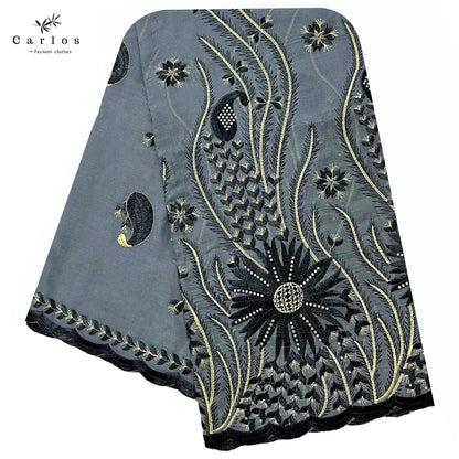 alalar- Turban Embroidery Soft Dubai Cotton Scarf-استيراد دبي