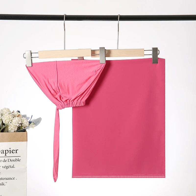 alalar-Scarf-Abaya Women2/Pcs  Muslem's Hijab With Matching Undercap Set