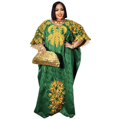 ALALAR | Luxury African Boubou Dress – Rich Embroidered Long Modest Dress for Women