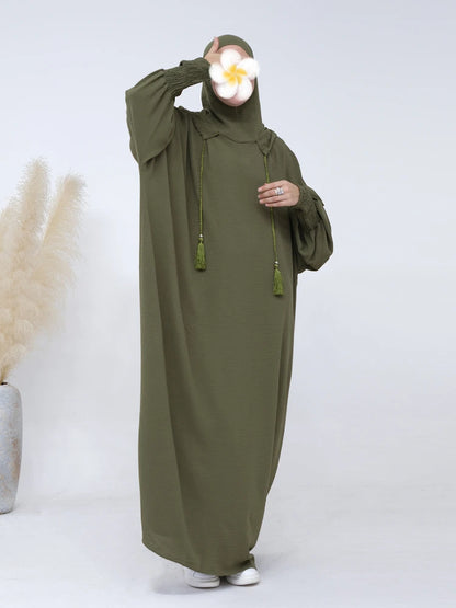 alalar | Hooded Ramadan Abaya Dress – Elegant Eid Jilbab Kaftan for Women