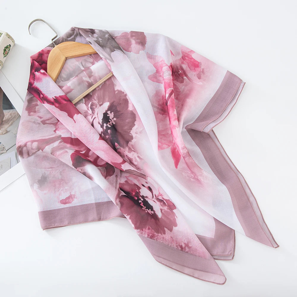 alalar-Scarf-Abaya Women Malaysia Tudung Bawal Flower Print Hijab New Design Headscarf