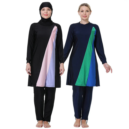 alalar | Plus-Size Modest Burkini Swimsuit (3XL–8XL) – Full-Coverage 3-Piece Swimwear Set