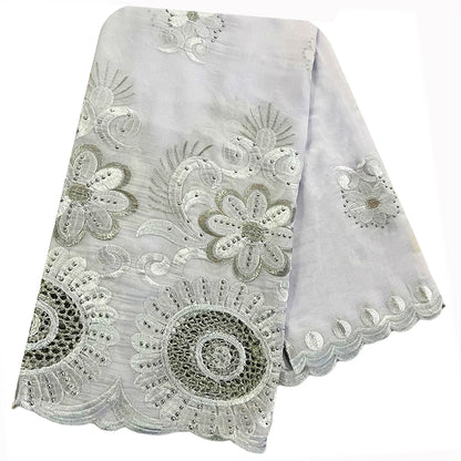 alalar | Oversized Cotton Embroidered Hijab Scarf – African Style & Modest Wrap