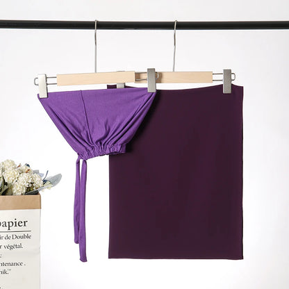 alalar-Scarf-Abaya Women2/Pcs  Muslem's Hijab With Matching Undercap Set