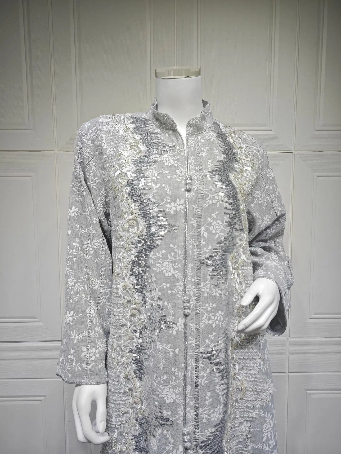 alalar | Luxury Moroccan Floral Embroidered Abaya – Dubai Beaded Kaftan Evening Dress