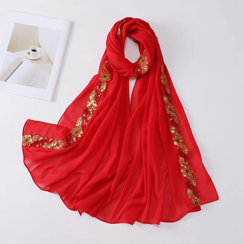 alalar-Chiffon Hijab Scarf Turban for Muslim Women Fashion Headscarf -شيفون