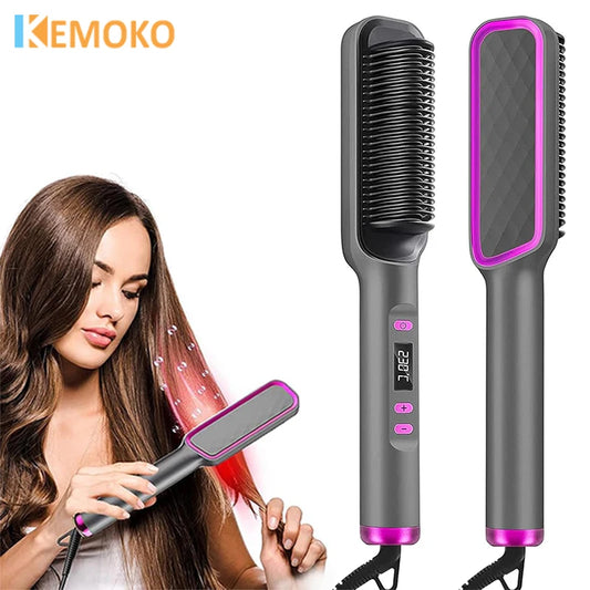 alalar-HairCare-Electric Hot Comb Straight Hair Straightener
