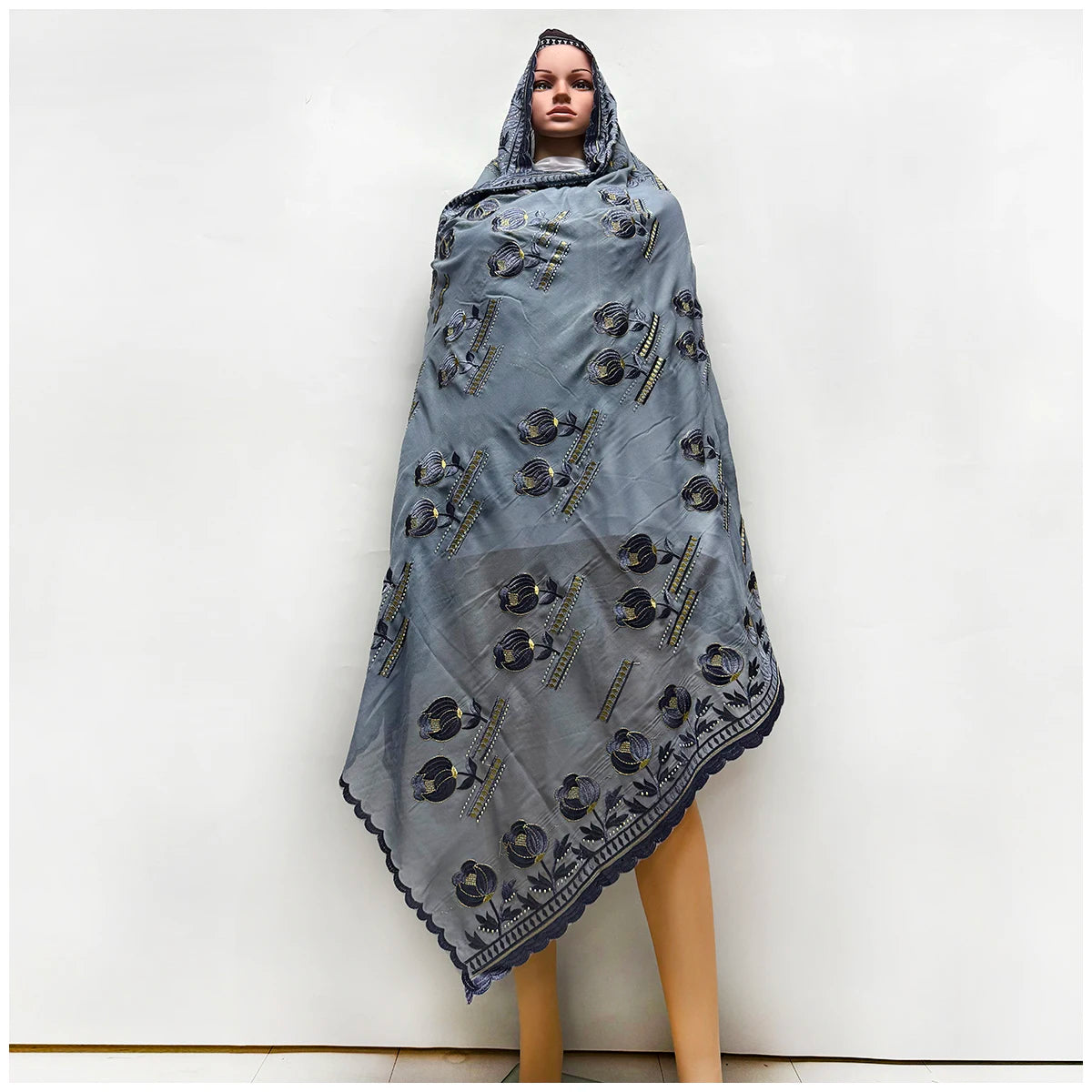 alalar | 100% Cotton Rayon Embroidered Scarf — Dubai Signature Style-اسيراد دبي