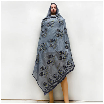 alalar | 100% Cotton Rayon Embroidered Scarf — Dubai Signature Style-اسيراد دبي