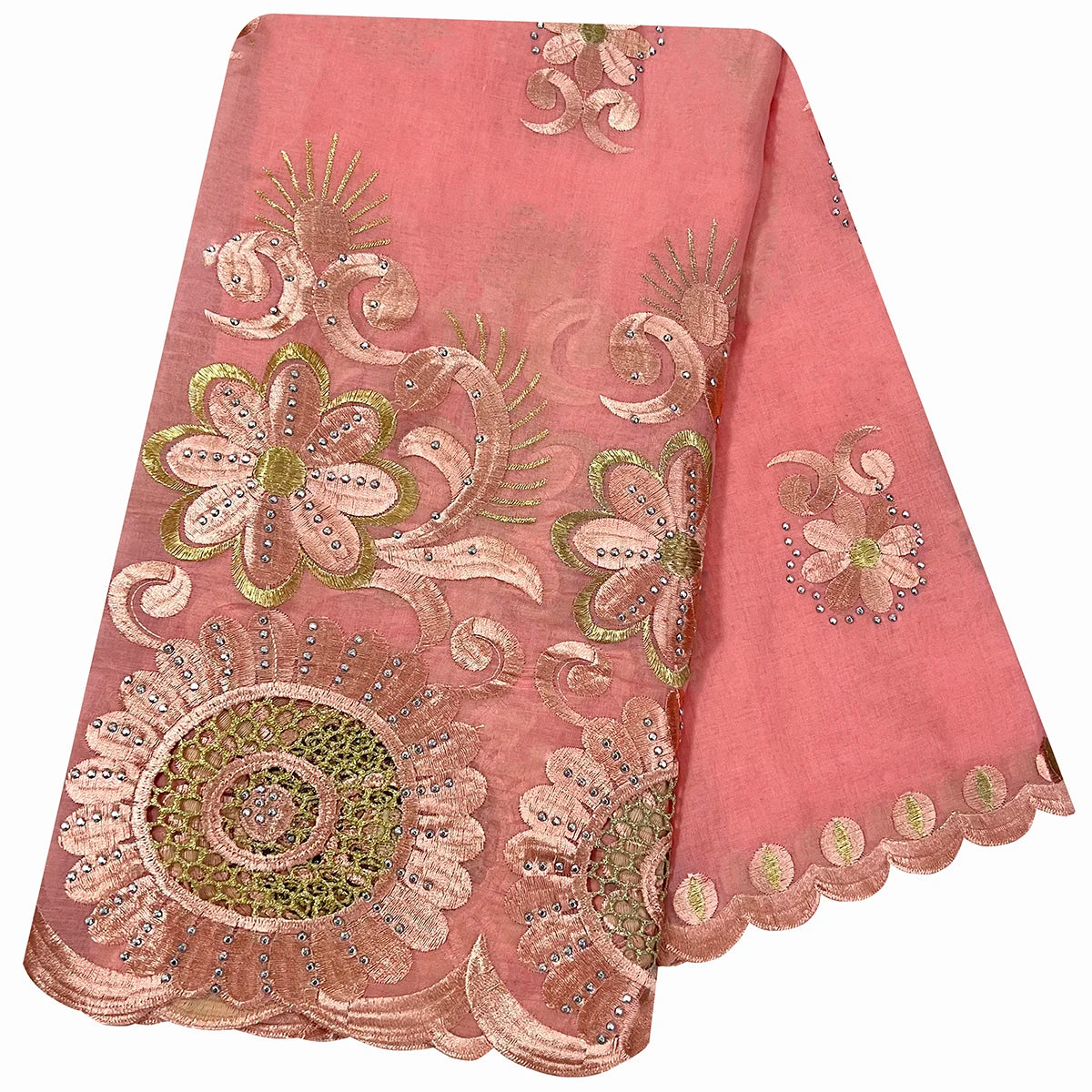 alalar | Oversized Cotton Embroidered Hijab Scarf – African Style & Modest Wrap