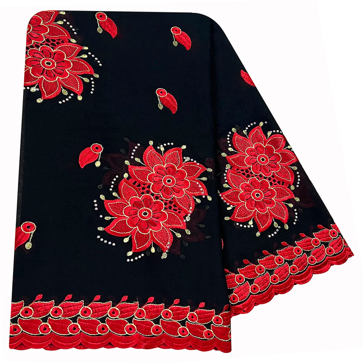 alalar | Embroidered Cotton Hijab Scarf – African & Dubai Style