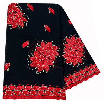 alalar | Embroidered Cotton Hijab Scarf – African & Dubai Style