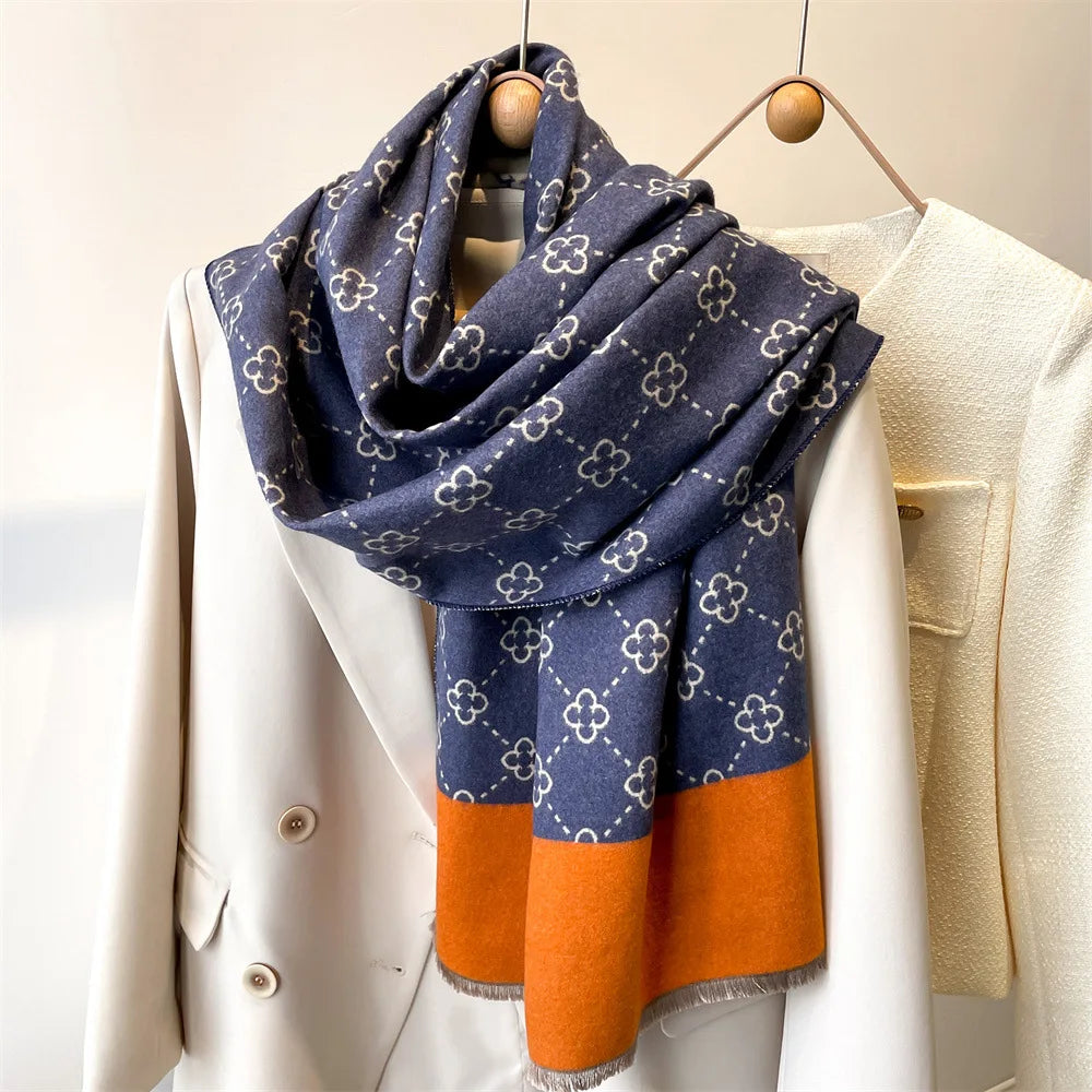 alalar-Women's Scarf Luxury Design Double sided Cashmere Feel Scarf Warm Scarf