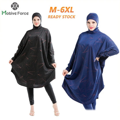 alalar | Plus-Size Modest Burkini Swimsuit – Long-Sleeve Full-Cover Swimwear with Hijab
