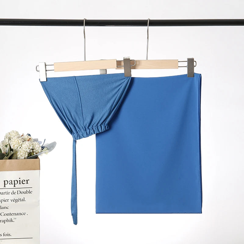 alalar-Scarf-Abaya Women2/Pcs  Muslem's Hijab With Matching Undercap Set