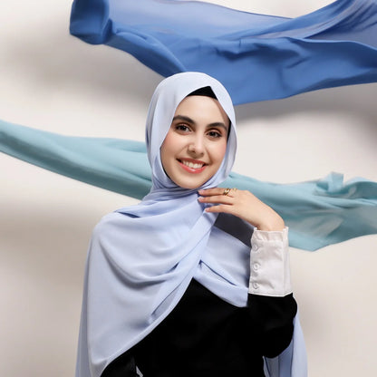 alalar | Solid Color Chiffon Hijab Shawl – 36 Colors, Lightweight Long Wrap (70×180cm)