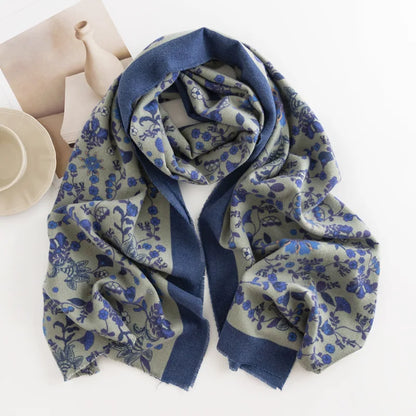 alalar | Elegant Autumn & Winter Cashmere-Feel Shawl – Printed Warm Scarf for Women