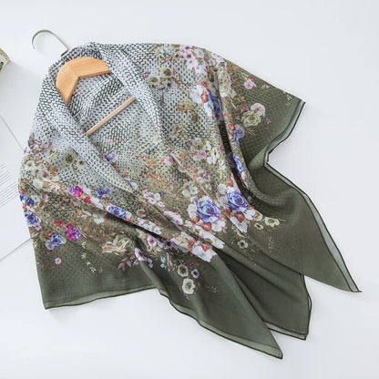 alalar-Scarf-Abaya Women Malaysia Tudung Bawal Flower Print Hijab New Design Headscarf