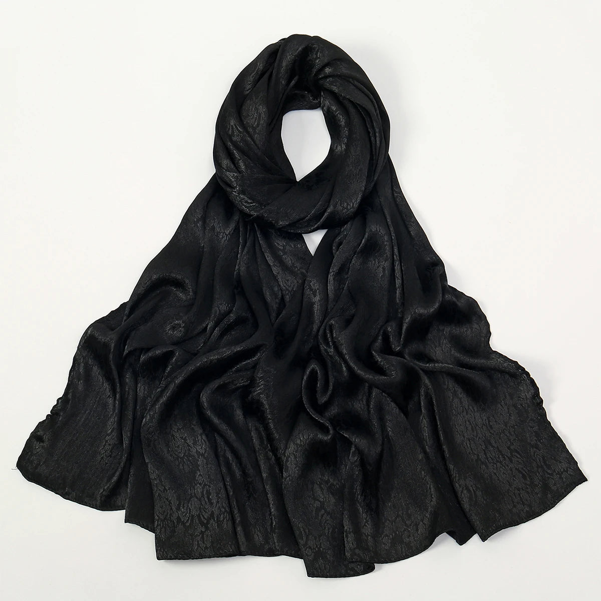 Fashion Leaf Print Satin Hijab -alalar