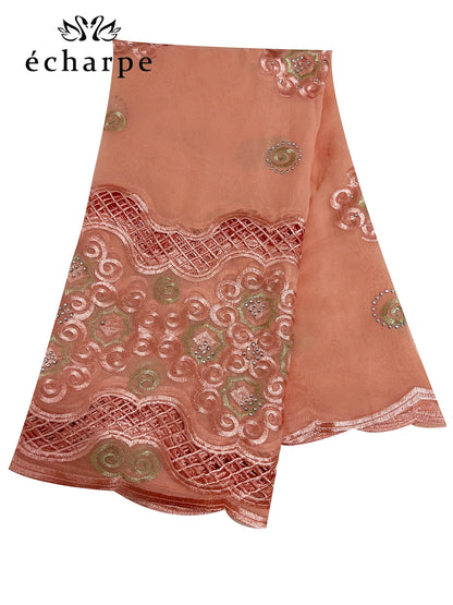 alalar | African Cotton Embroidered Hijab – Dubai-Style Ramadan Prayer Scarf