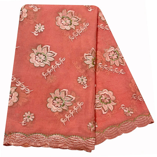 alalar | African Cotton & Rayon Embroidered Hijab Scarf – Dubai-Style Premium Wrap