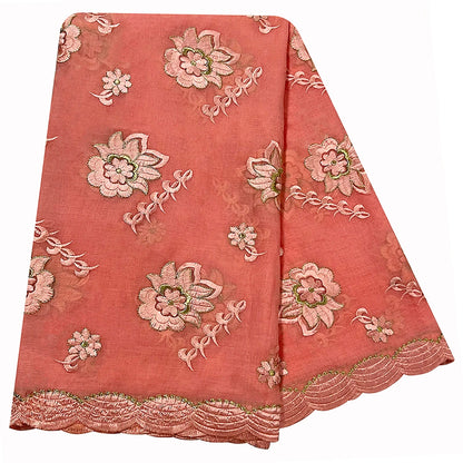 alalar| Embroidered Cotton Hijab Scarf – African Style Muslim Headscarf Dubai Modest Fashion
