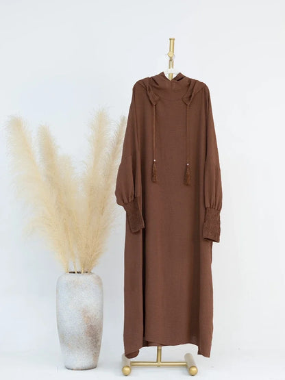 alalar | Hooded Ramadan Abaya Dress – Elegant Eid Jilbab Kaftan for Women