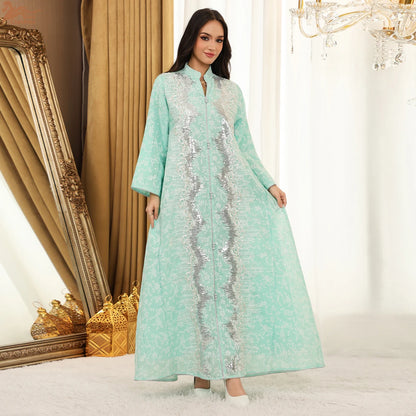 alalar | Luxury Moroccan Floral Embroidered Abaya – Dubai Beaded Kaftan Evening Dress