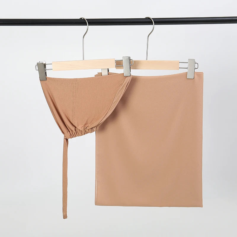 alalar-Scarf-Abaya Women2/Pcs  Muslem's Hijab With Matching Undercap Set