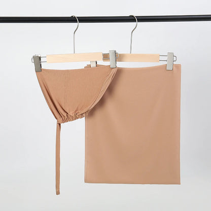 alalar-Scarf-Abaya Women2/Pcs  Muslem's Hijab With Matching Undercap Set