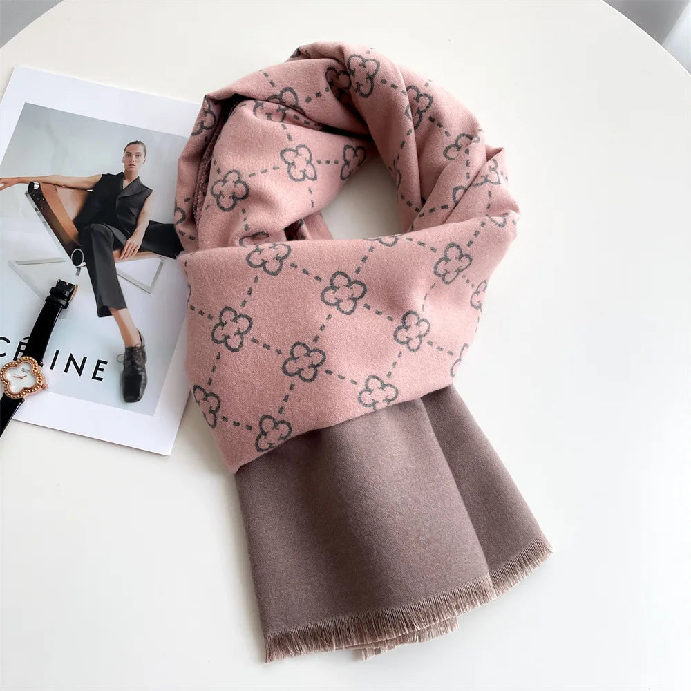 alalar-Women's Scarf Luxury Design Double sided Cashmere Feel Scarf Warm Scarf