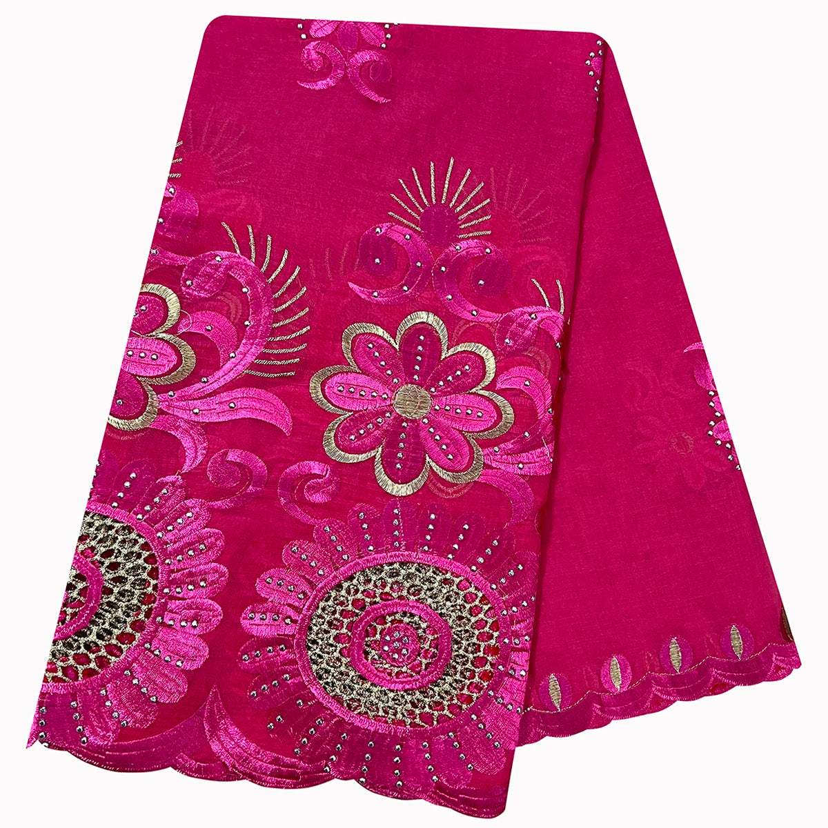 alalar | Oversized Cotton Embroidered Hijab Scarf – African Style & Modest Wrap