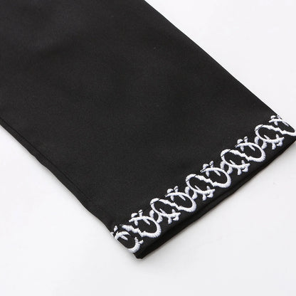ALALAR | Men’s Hooded Embroidered Abaya – Islamic Long Robe with Half Zipper Middle Eastern Jilbab for Eid