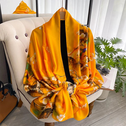 alalar-New Fashion Satin Silk Scarf Shawl For Muslim Woman