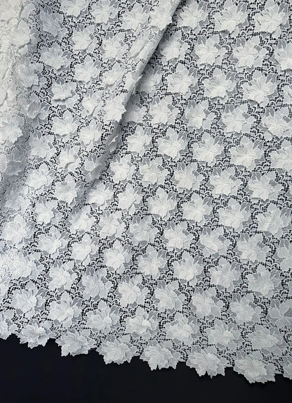 alalar | Luxury 3D Guipure Lace Fabric – 5 Yards Water Soluble African Bridal Lace