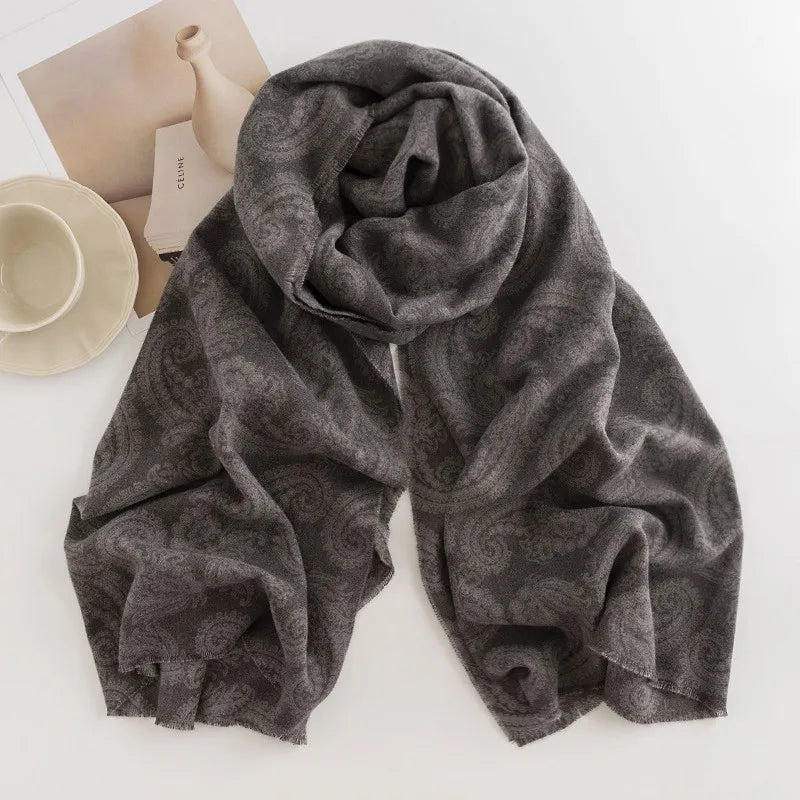 alalar | Elegant Autumn & Winter Cashmere-Feel Shawl – Printed Warm Scarf for Women