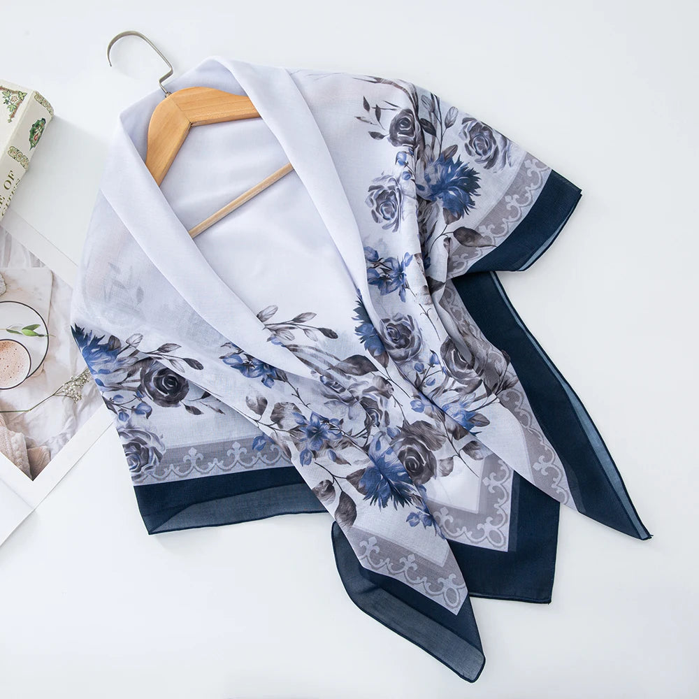 alalar-Scarf-Abaya Women Malaysia Tudung Bawal Flower Print Hijab New Design Headscarf