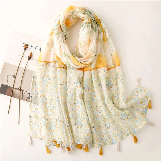 alalar women-Lrage Scarf Cotton And Linen