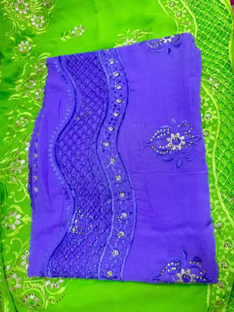 alalar | Luxury Embroidered Cotton Hijab Scarf – African & Dubai Style