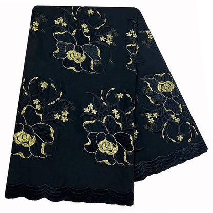 alalar | Premium Embroidered Cotton Hijab – African & Dubai Style Scarf