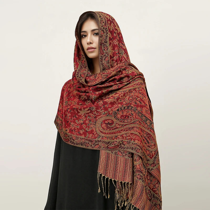 alalar | Bohemia Pashmina Hijab — Long Cashmere-Feel Shawl