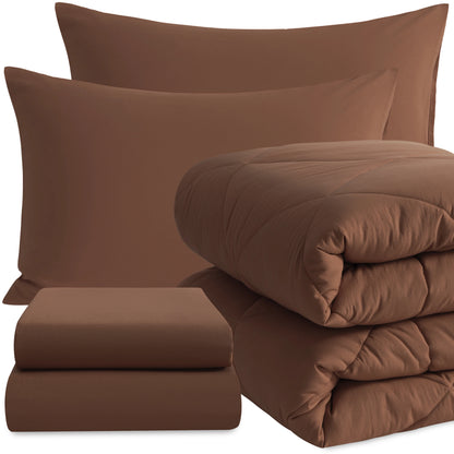 alalar- 5 Piece Bedding Comforter Set,Breathable Bed in a Bag, Includes Comforter, Fitted Sheet, Top Sheet and Pillowcases-طقم لحاف سرير مكون من 5 قطع، سرير قابل للتهوية في حقيبة، يتضمن لحافًا وملاءة مثبتة وملاءة علوية وأغطية وسائد