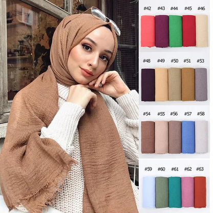 Hot Crinkle Cotton Hijab -alalar