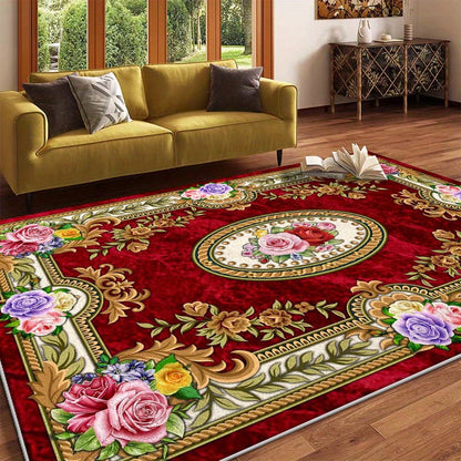 alalar-Eight Star Deer Luxurious Velvet Area Mat - 850g/m²-سجادة مخملية فاخرة