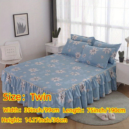 alalar-3pcs (1 Bed Skirt + 2 Pillowcases)-شرشف سرير 3 قطع