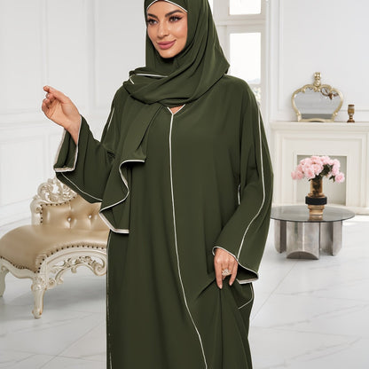 alalar-Scarf-Abaya-1 Set of Hijab + Dress: Stylish