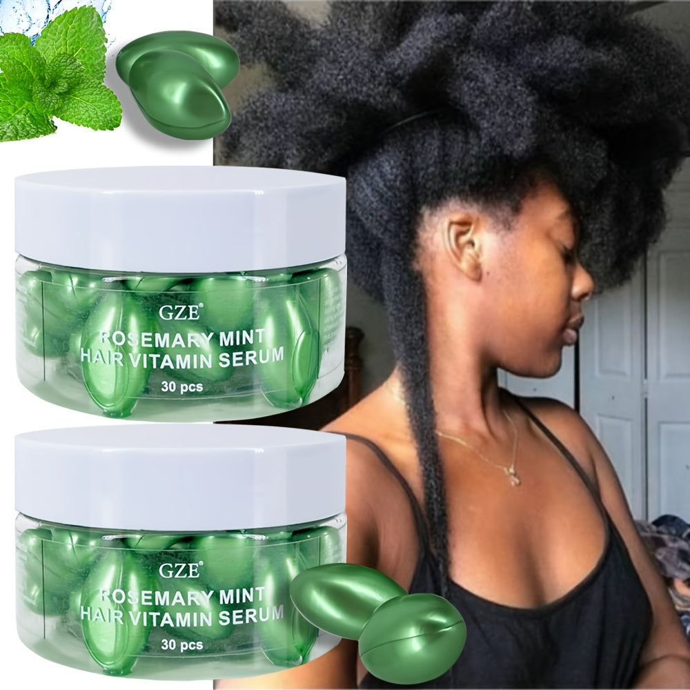 alalar-2 Pack GZE Rosemary Mint Hair Vitamin Serum -  لزيادة نمو الشعر-زيت اكليل الجبل